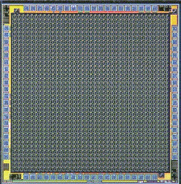 A 37x37 pixels artificial retina chip (3.2mm x 3.2mm)