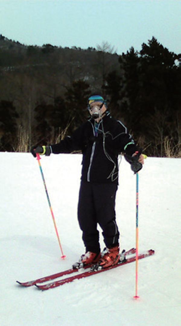 Measuring oxygen uptake of skiing
