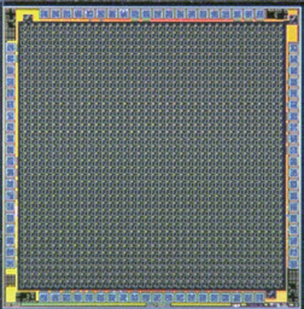 開発した37×37ピクセルの人工網膜チップ